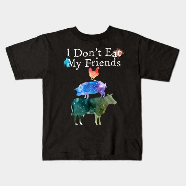 I don't eat my friends funny vegan vegetarian Kids T-Shirt by MarrinerAlex